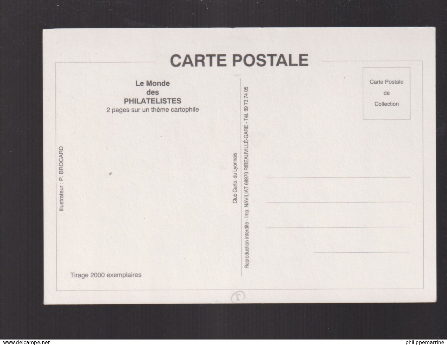 6éme Salon De La Carte Postale - Lyon Villeurbanne Le 3 Mars 1996 - Illustrateur P.Brocard - Collector Fairs & Bourses