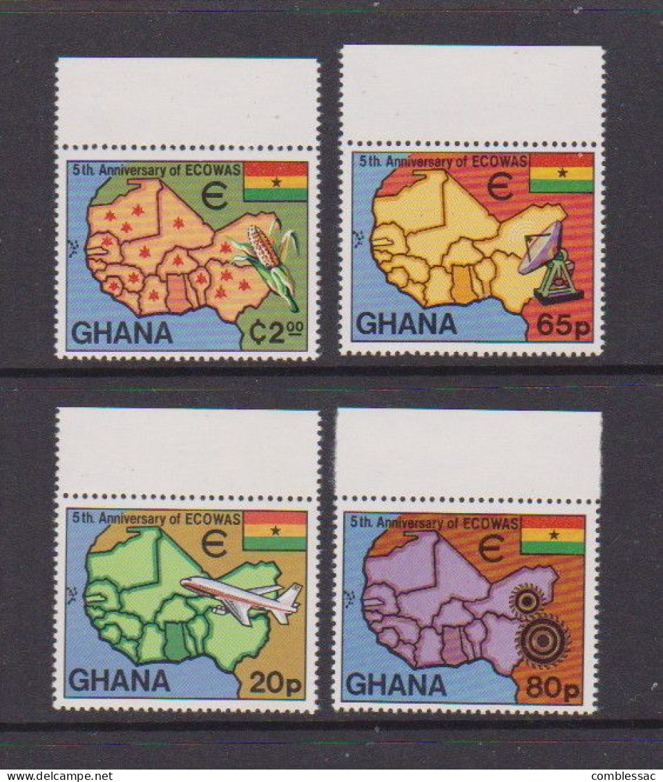 GHANA    1980      5th  Anniv  Of  Economic  Community    Set  Of  4    MNH - Ghana (1957-...)