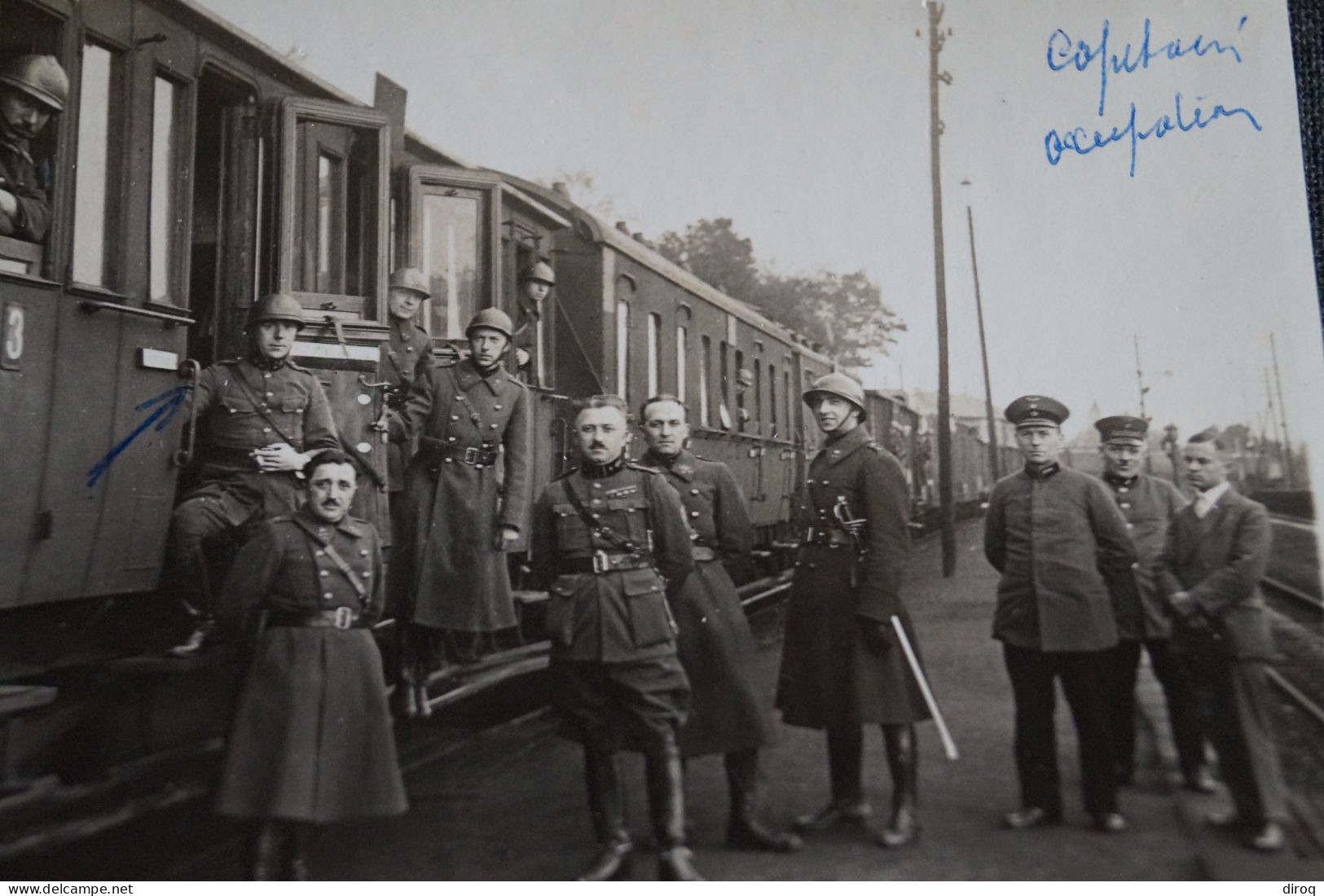 Photo Militaire Sous L'occupation Allemande,11,5 Cm. Sur 8,5 Cm. - Guerre, Militaire