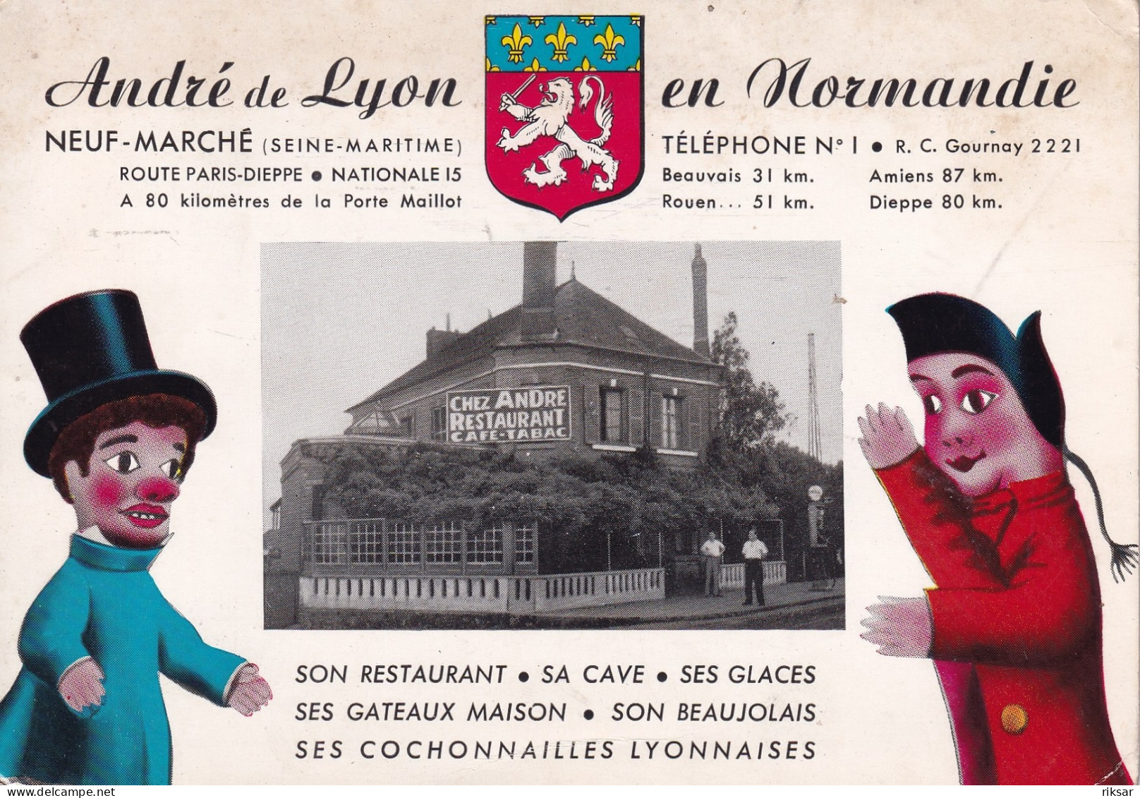 GUIGNOL(LYON) NEUF MARCHE(CHEZ ANDRE RESTAURANT) - Games & Toys