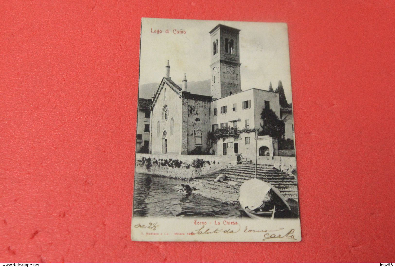 Lago Di Como Torno La Chiesa 1902 Ed. Modiano - Como