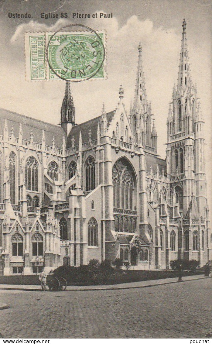 CE4 - OSTENDE ( BELGIQUE ) - EGLISE ST PIERRE ET ST PAUL  -  2 SCANS - Oostende