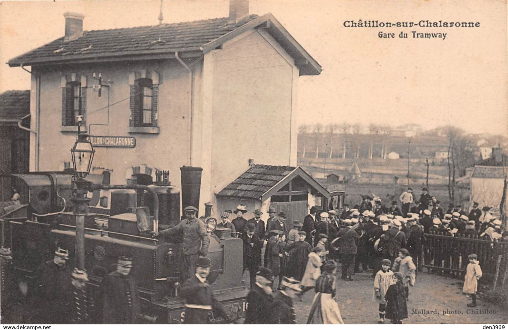 CHATILLON-sur-CHALARONNE (Ain) - Gare Du Tramway - Locomotive - Ecrit (2 Scans) - Châtillon-sur-Chalaronne