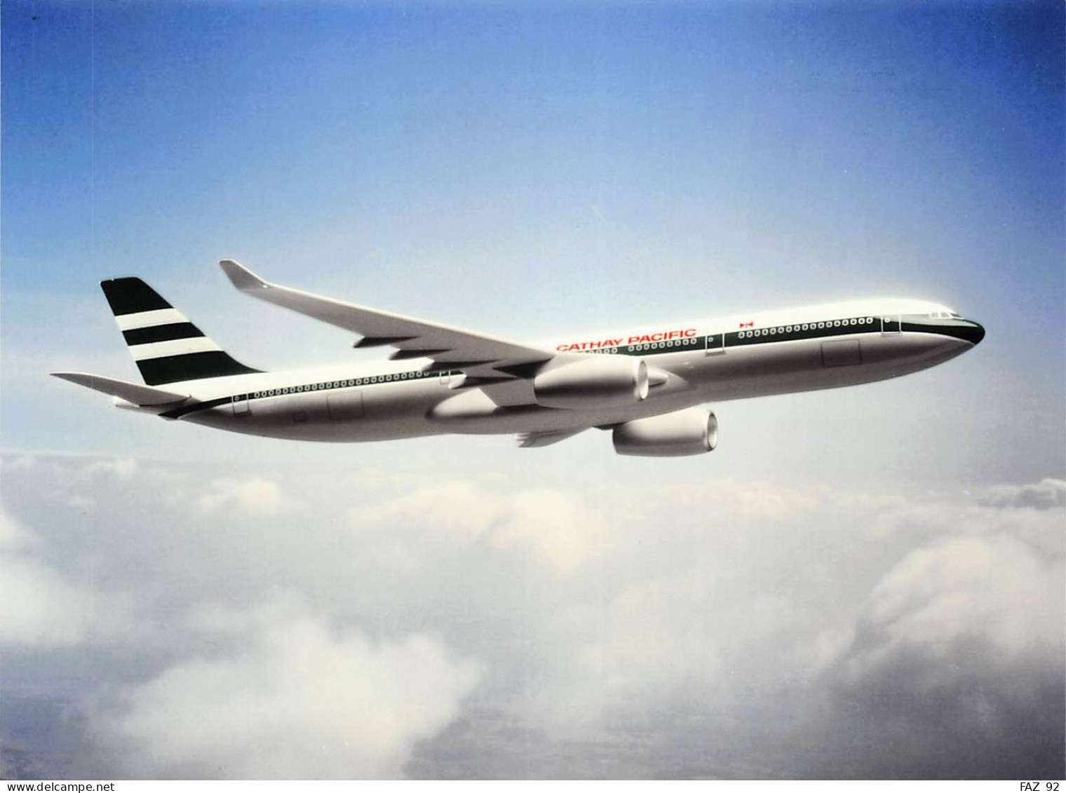 Airbus A330 In Cathay Pacific Colours - EBA - 180 X 130 Mm. - Photo Presse Originale - Luchtvaart