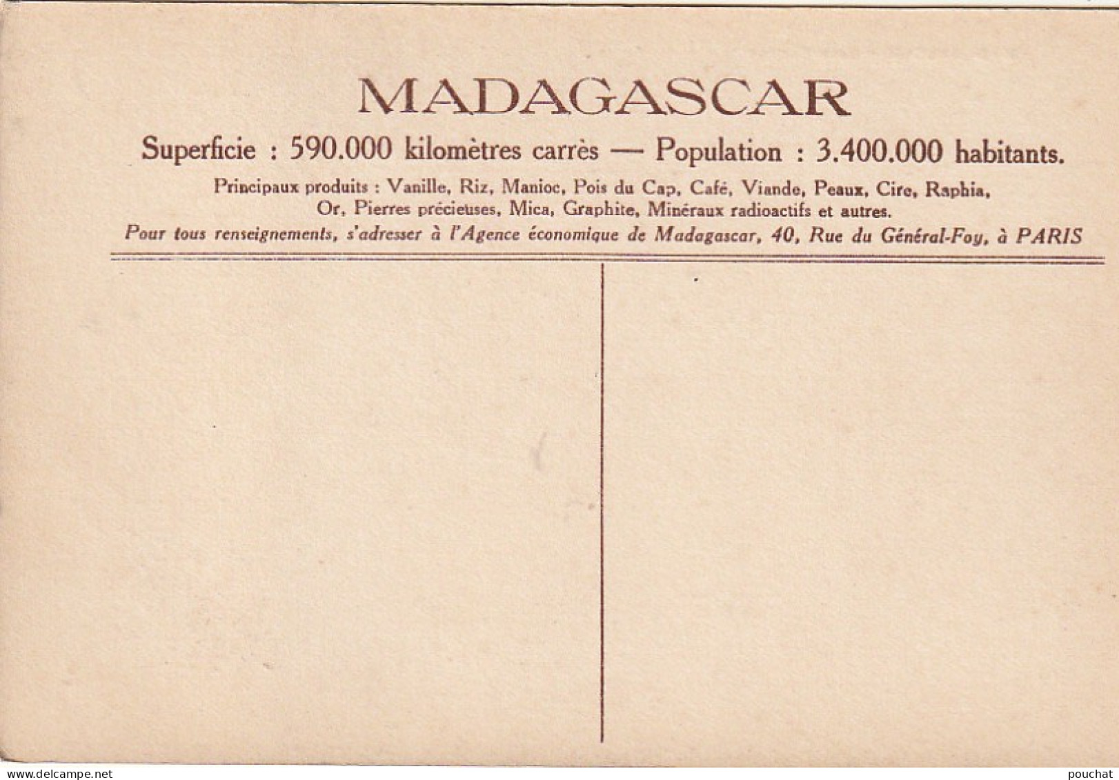 CE6 - CASE TANOSY  ( MADAGASCAR ) - ANIMATION - OIES  -   2 SCANS - Madagascar