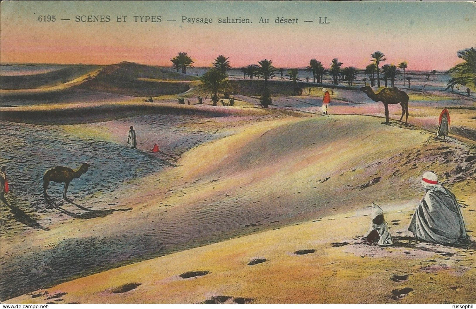 NORTH AFRICA - SCENES ET TYPES - PAYSAGE SAHARIEN. AU DESERT - ED. LL REF #6195 - 1928 - Afrika