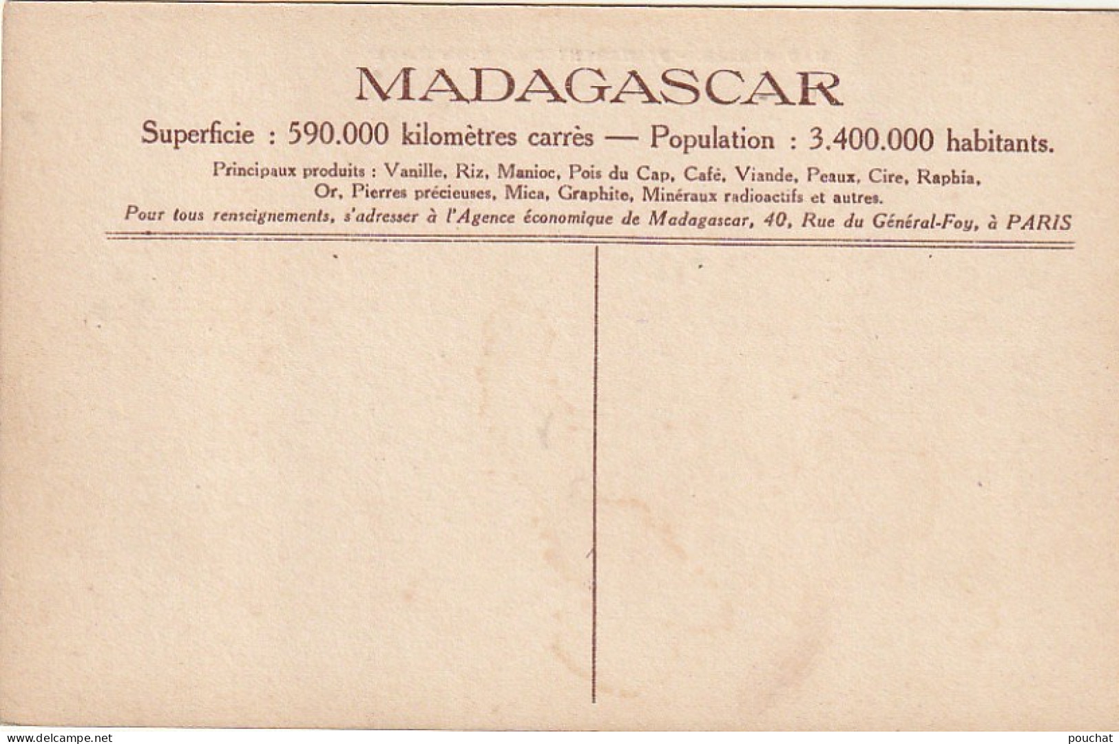 CE6 - FIANARANTSOA (  MADAGASCAR ) -  VILLE HAUTE  -  2 SCANS - Madagascar