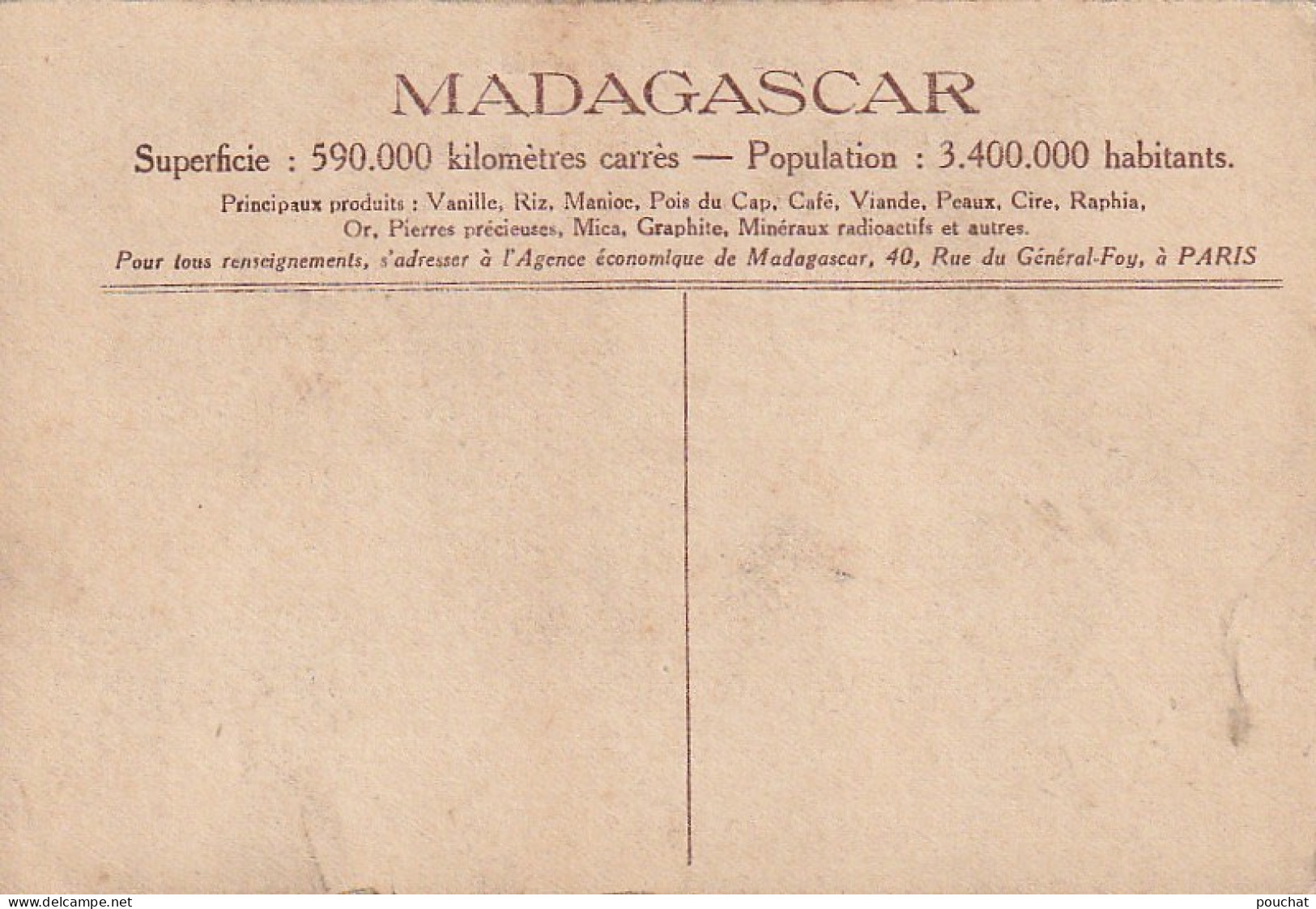 CE6 - MADAGASCAR - VILLAGE DU SUD - VUE GENERALE -  2 SCANS - Madagascar