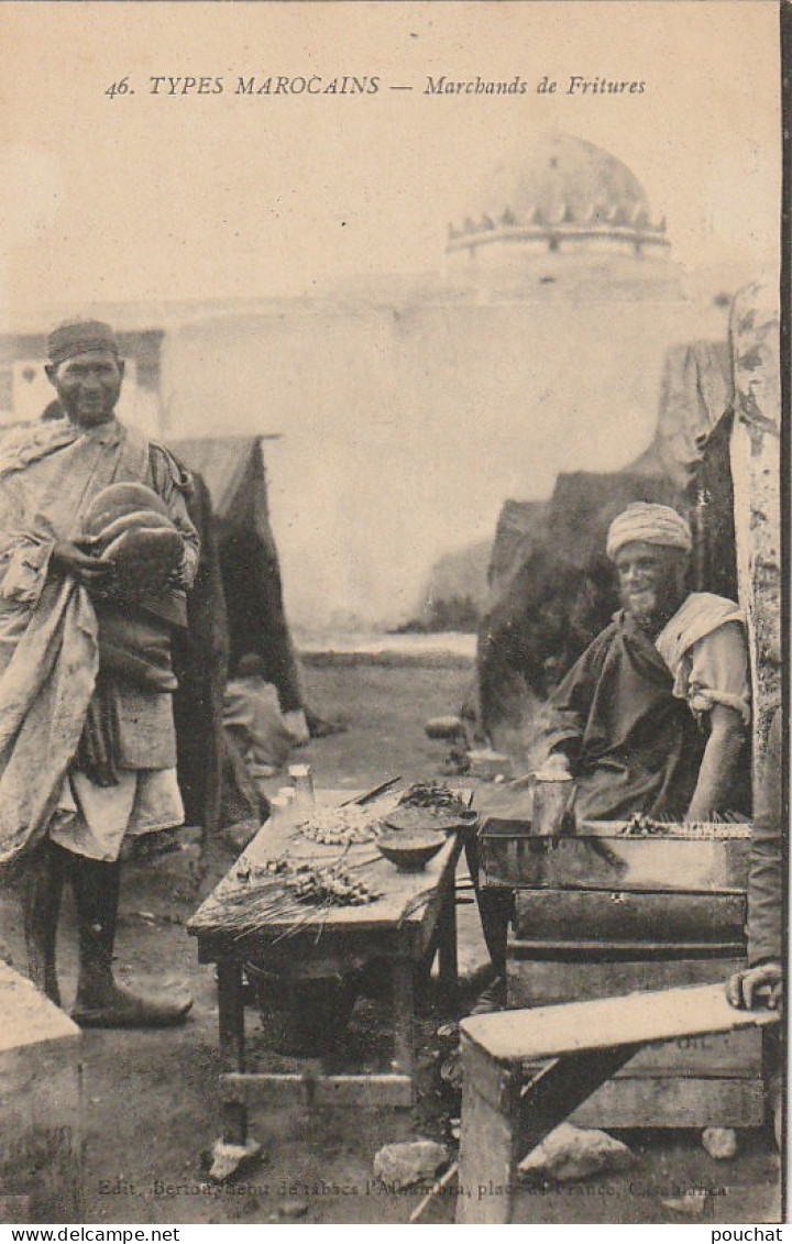 CE8  - TYPES MAROCAINS - MARCHANDS DE FRITURES  -  2 SCANS - Africa