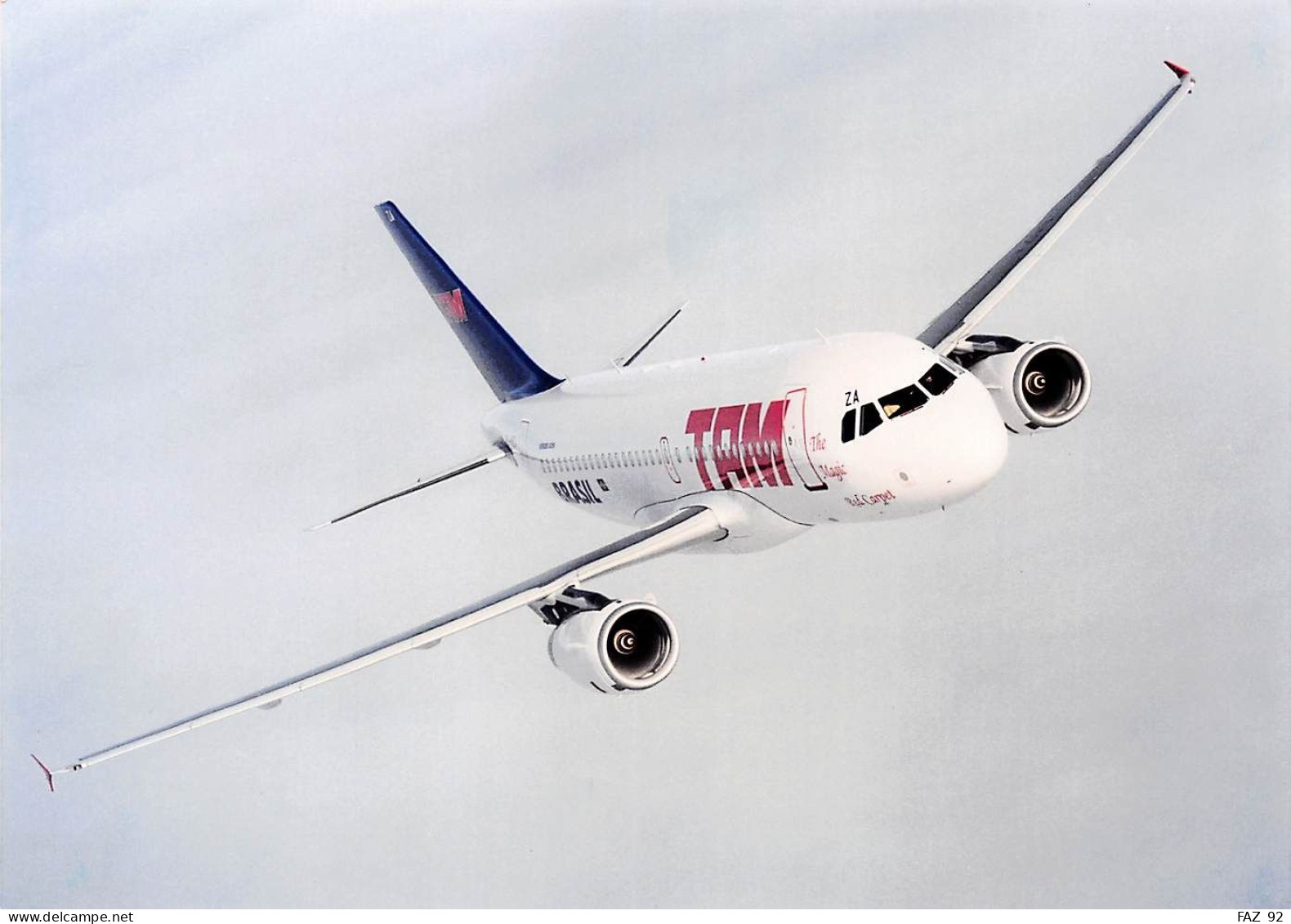 Airbus A319 In TAM Colours - 180 X 130 Mm. - Photo Presse Originale - Luchtvaart