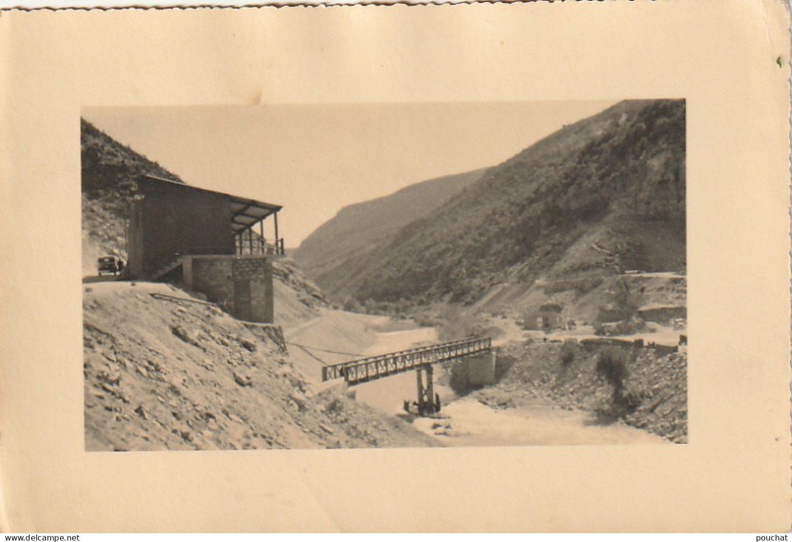 CE8 - AIT OUARDA ( MAROC)  - CHANTIER BARRAGE ? -  CARTE PHOTO - ( 03/04/1950  )-   2 SCANS - Otros & Sin Clasificación