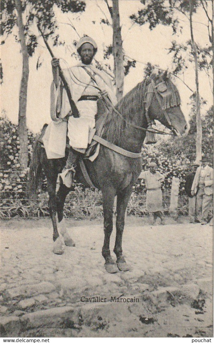 CE9  - MAROC  - CAVALIER MAROCAIN - 2 SCANS - Personnages