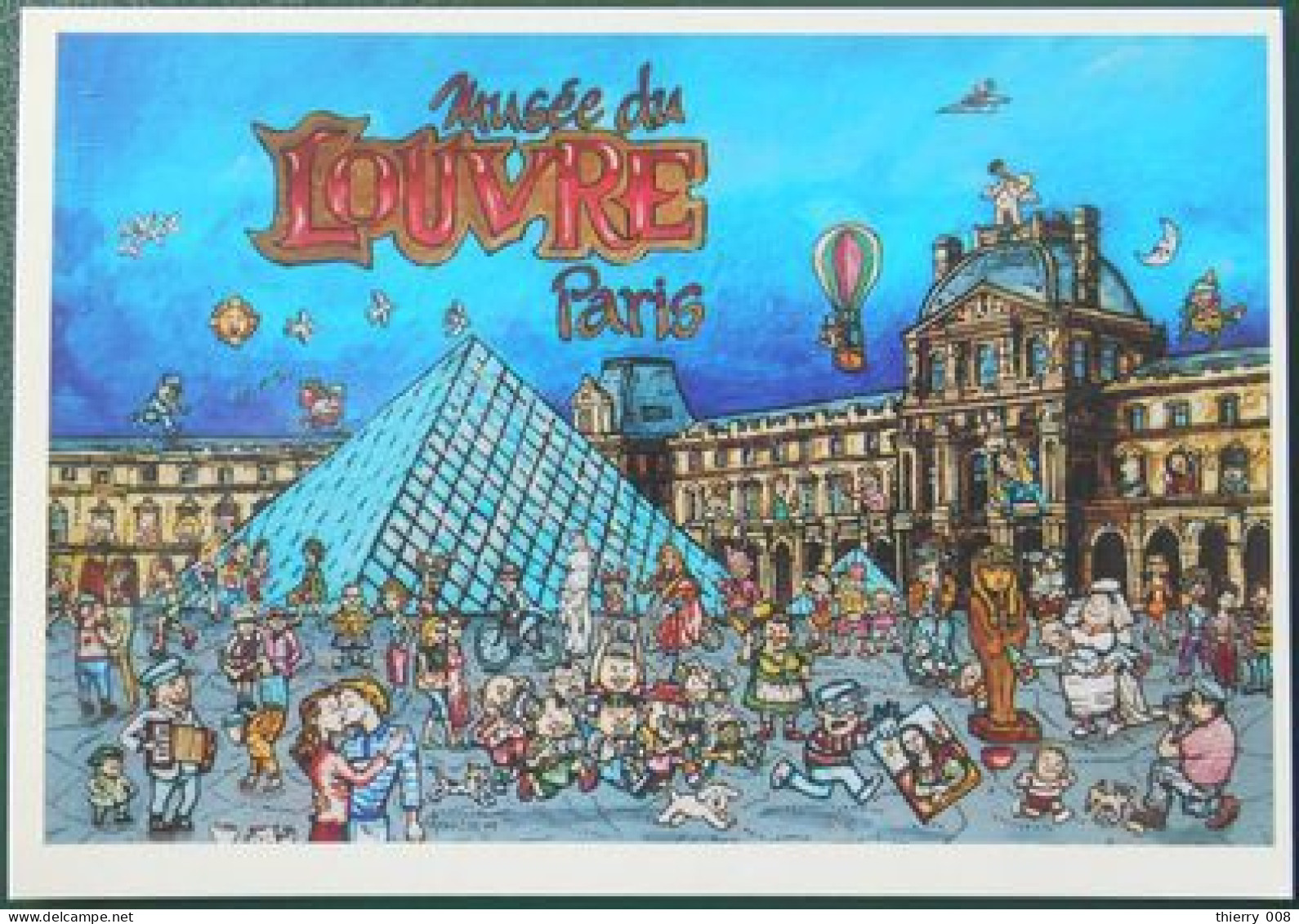 F86 Carte Postale Souvenir Paris Musée Du Louvre Personnages Typiques - Souvenir De...