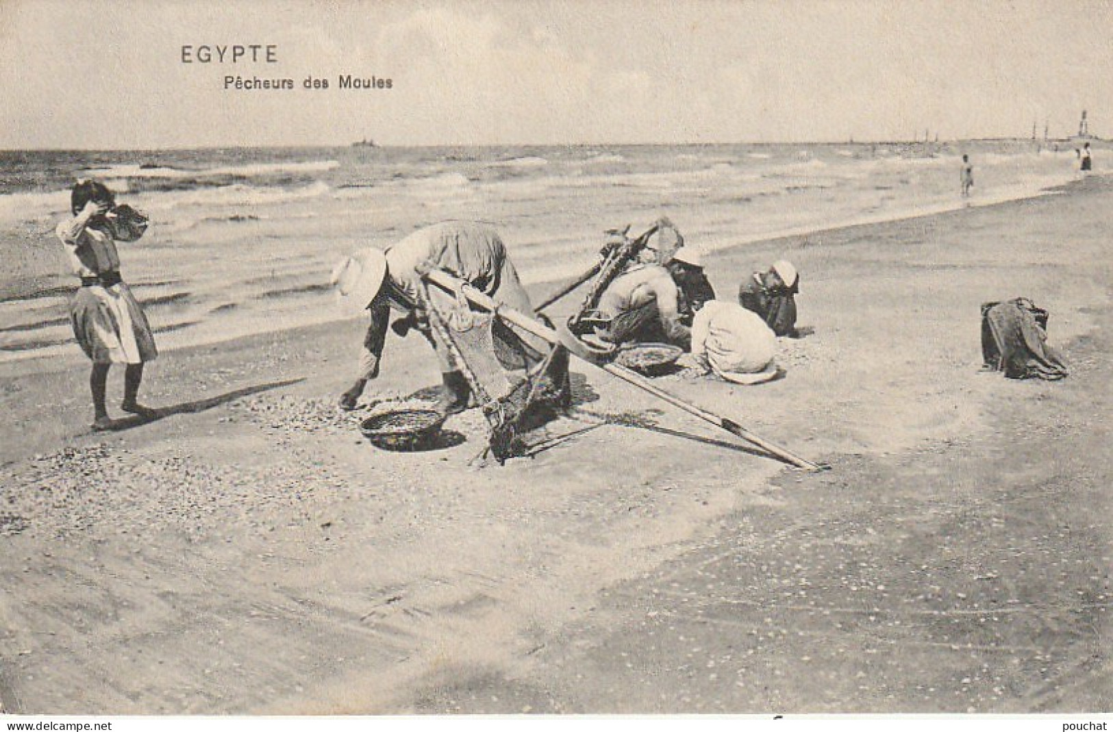 CE13 - EGYPTE -  PECHEURS DE MOULES  - ANIMATION  -  2 SCANS - Afrika