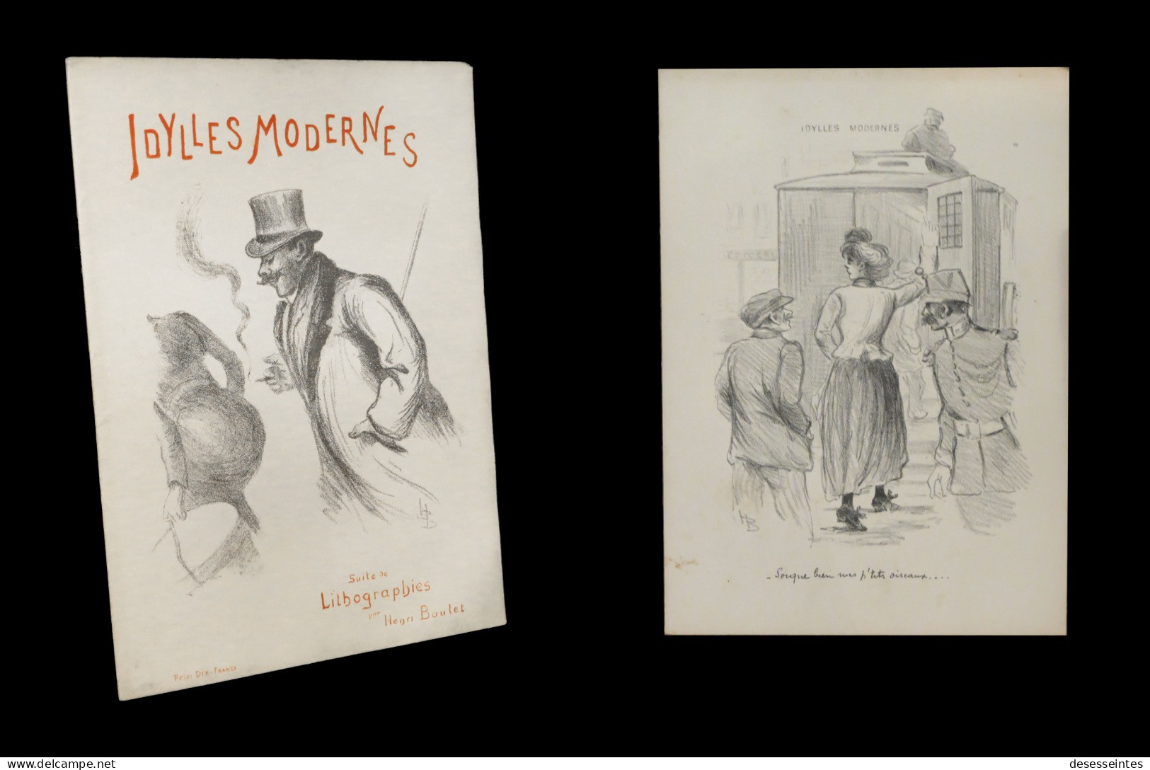 [CURIOSA EROTISME] BOUTET (Henri) - Idylles Modernes / Suite De Lithographies Par Henri Boutet. - 1801-1900