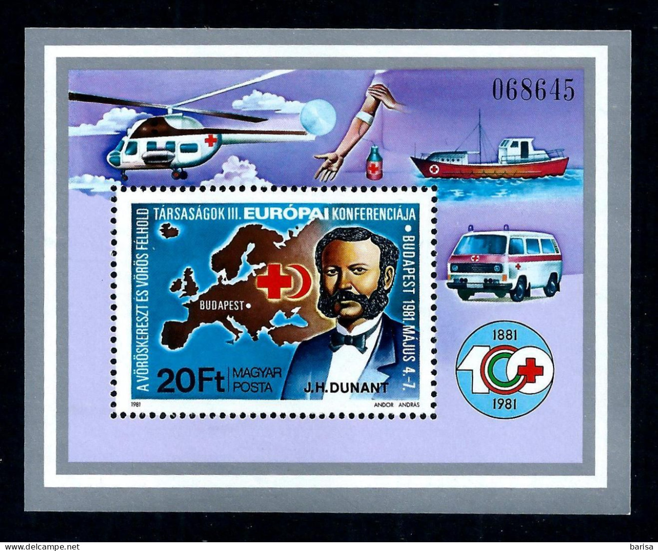 (A6) Hungary 1981: European Conference Of Red Cross ** (MNH) - Idées Européennes