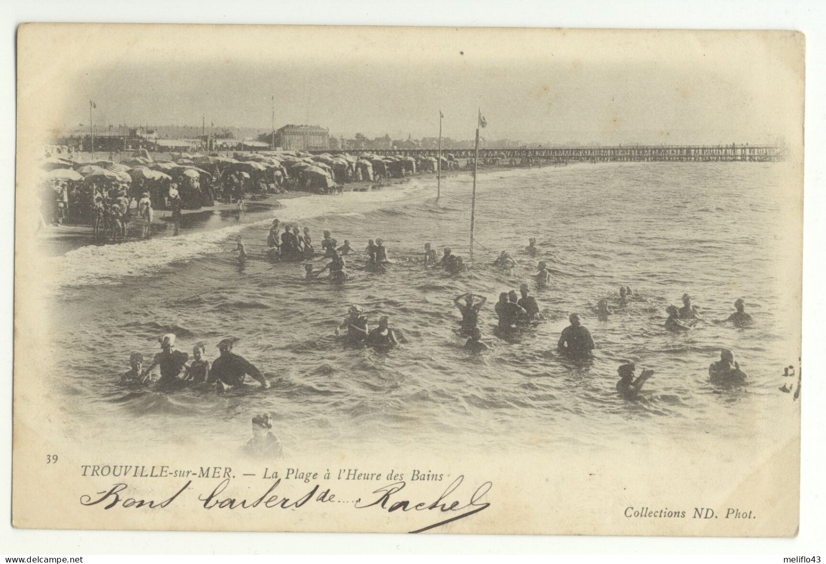 14/ CPA A 1900 - Trouville Sur Mer - La Plage à L'Heure Des BAins - Trouville