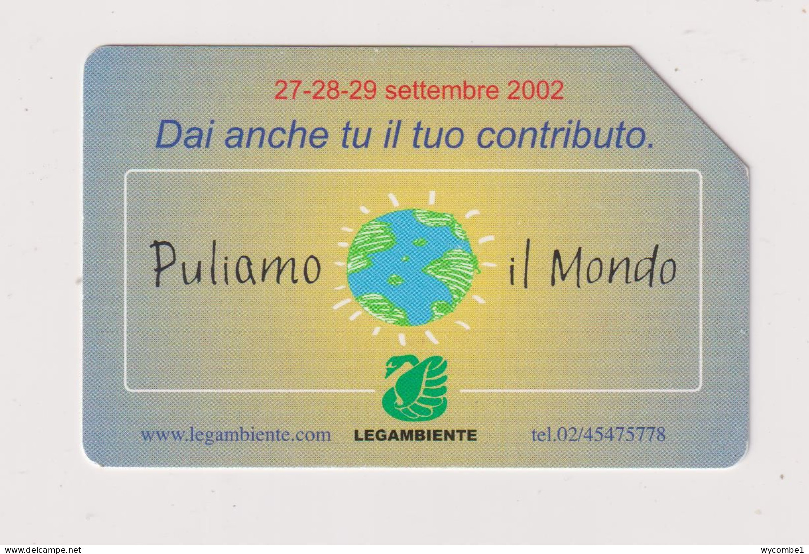 ITALY -   Puliamo Il Mondo Urmet  Phonecard - Publiques Ordinaires