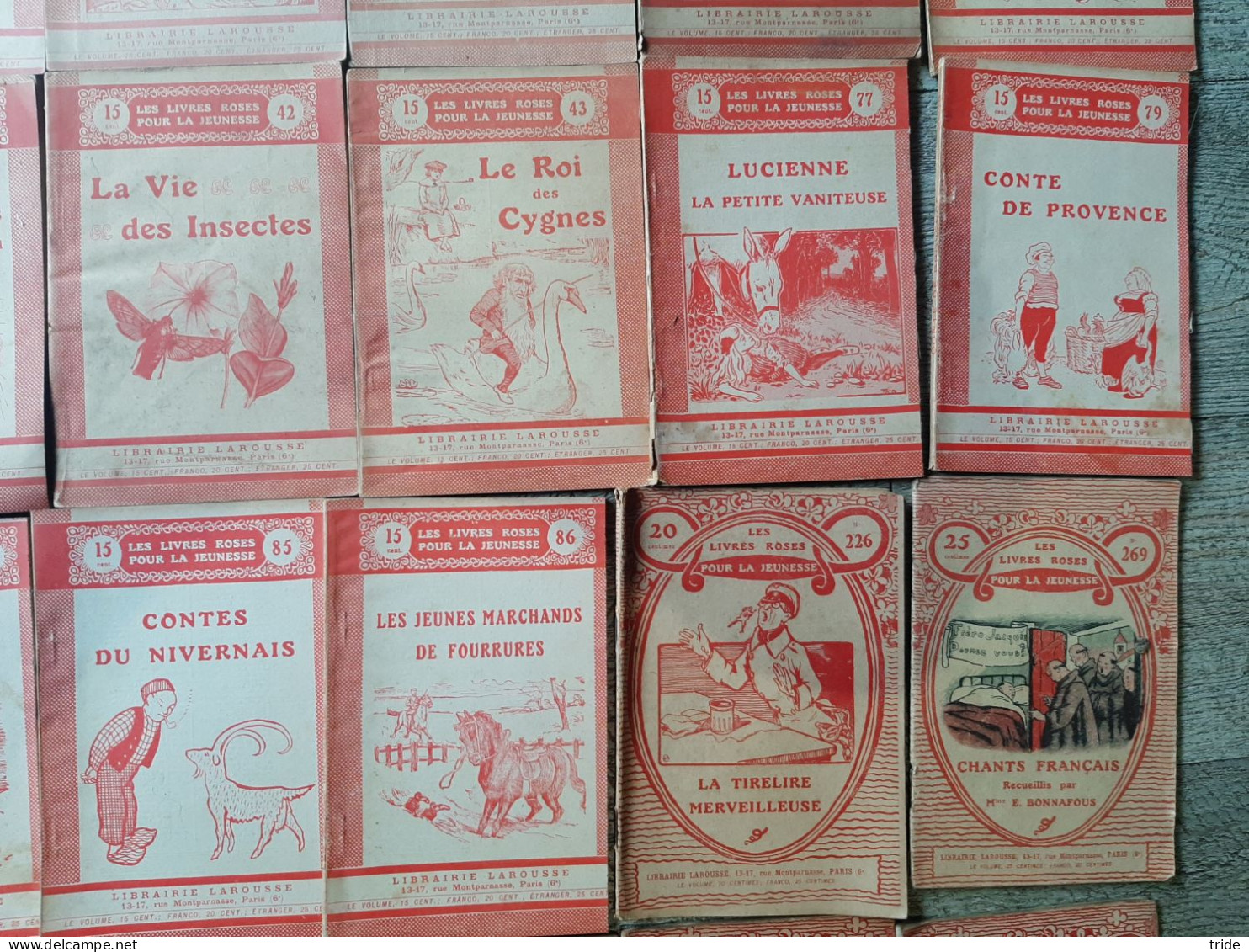 30 Livres Roses Pour La Jeunesse Contes Jardin Des Plantes Guerre Ww1 Voyage - Poulain