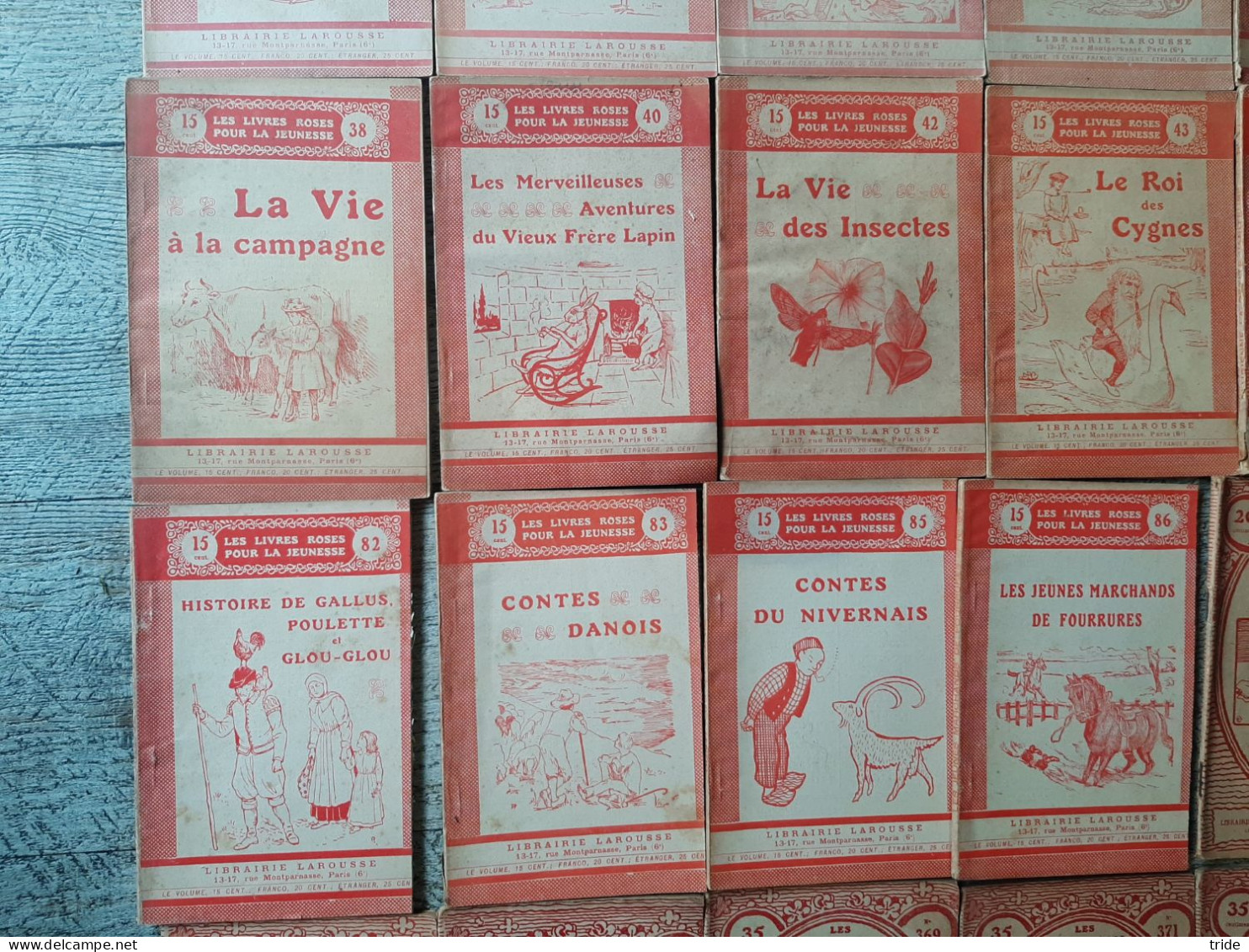 30 Livres Roses Pour La Jeunesse Contes Jardin Des Plantes Guerre Ww1 Voyage - Poulain