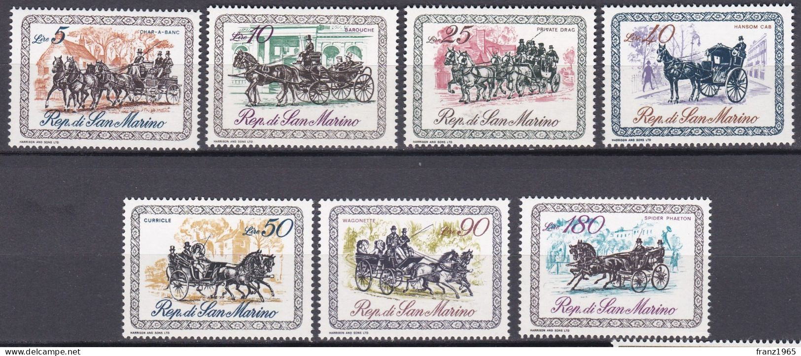 Coaches - 1969 - Unused Stamps