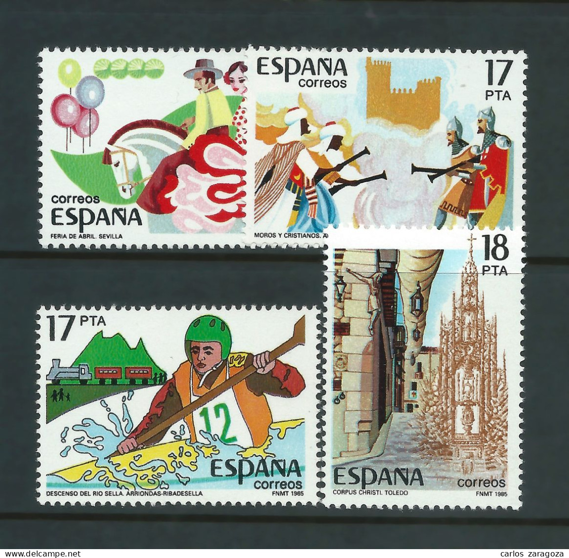 1985 ESPAÑA — FIESTAS ** 2783/2786, YT 2404/2405,2412,2429, Sc 2403/2406 Serie Completa - Unused Stamps