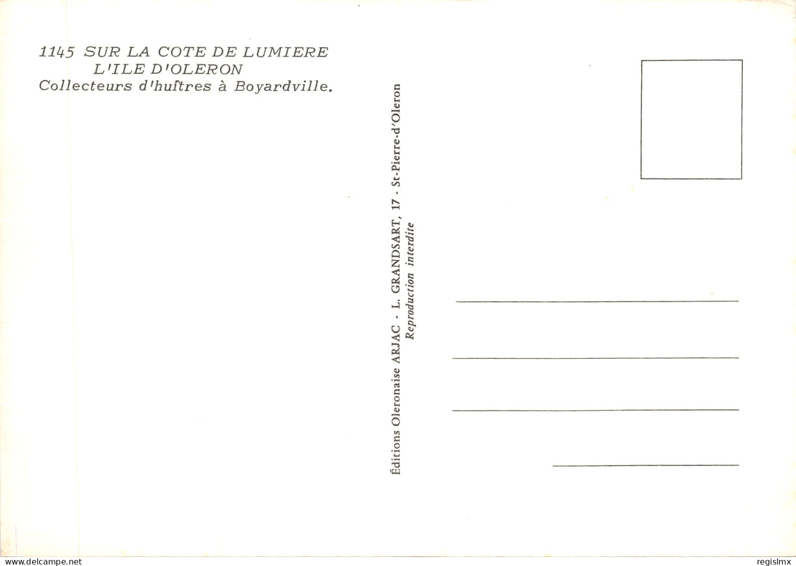 17-ILE D OLERON-COLLECTEURS D HUITRES-N°540-B/0035 - Ile D'Oléron