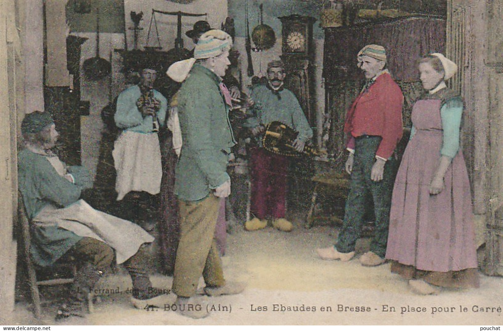 ALnw 3-(01) BOURG - LES EBAUDES EN BRESSE - EN PLACE POUR LE CARRE - DANSEURS ET MUSICIENS - 2 SCANS - Other & Unclassified