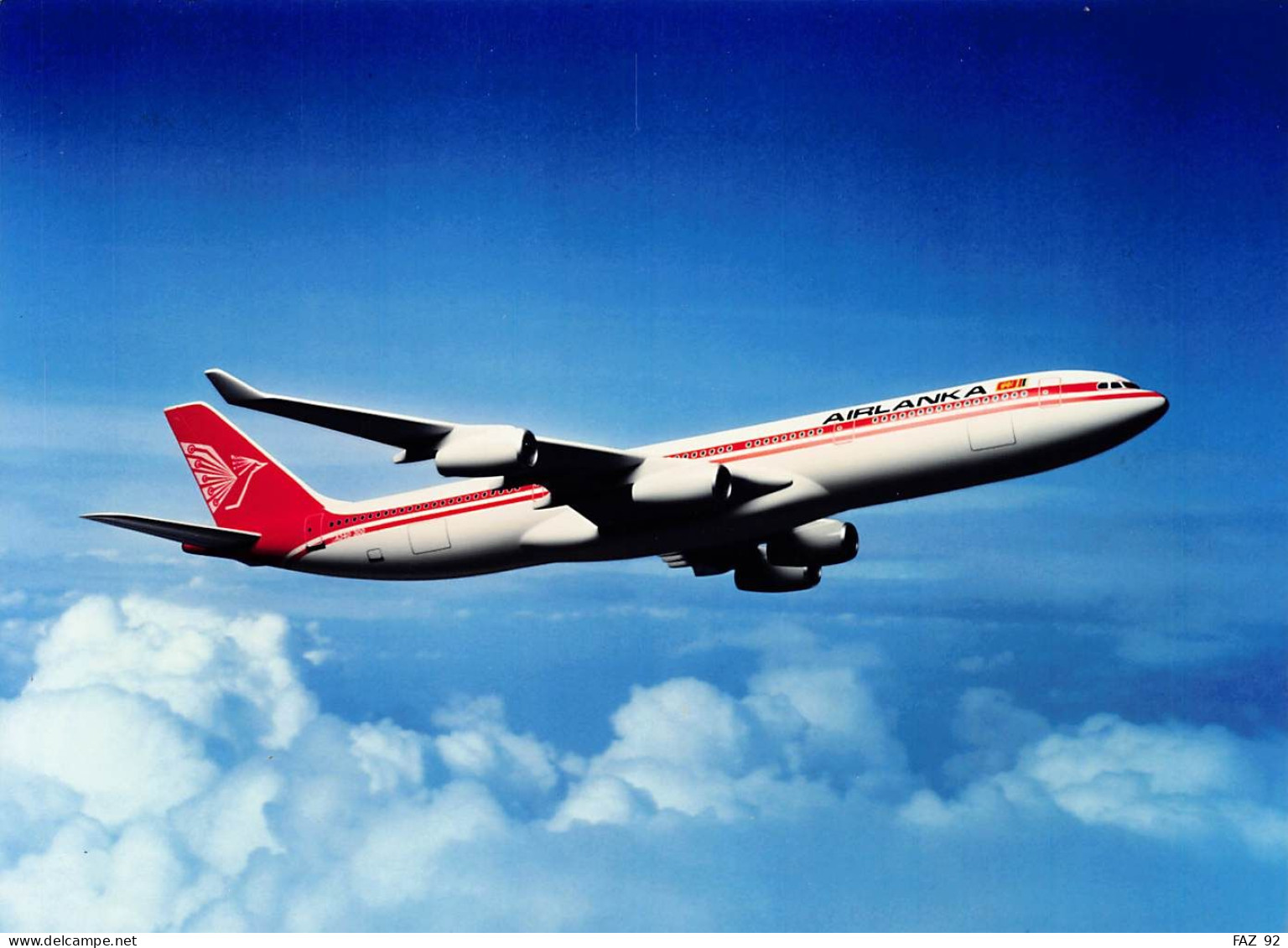 Airbus A340 In Air Lanka Colours - 180 X 130 Mm. - Photo Presse Originale - Aviation