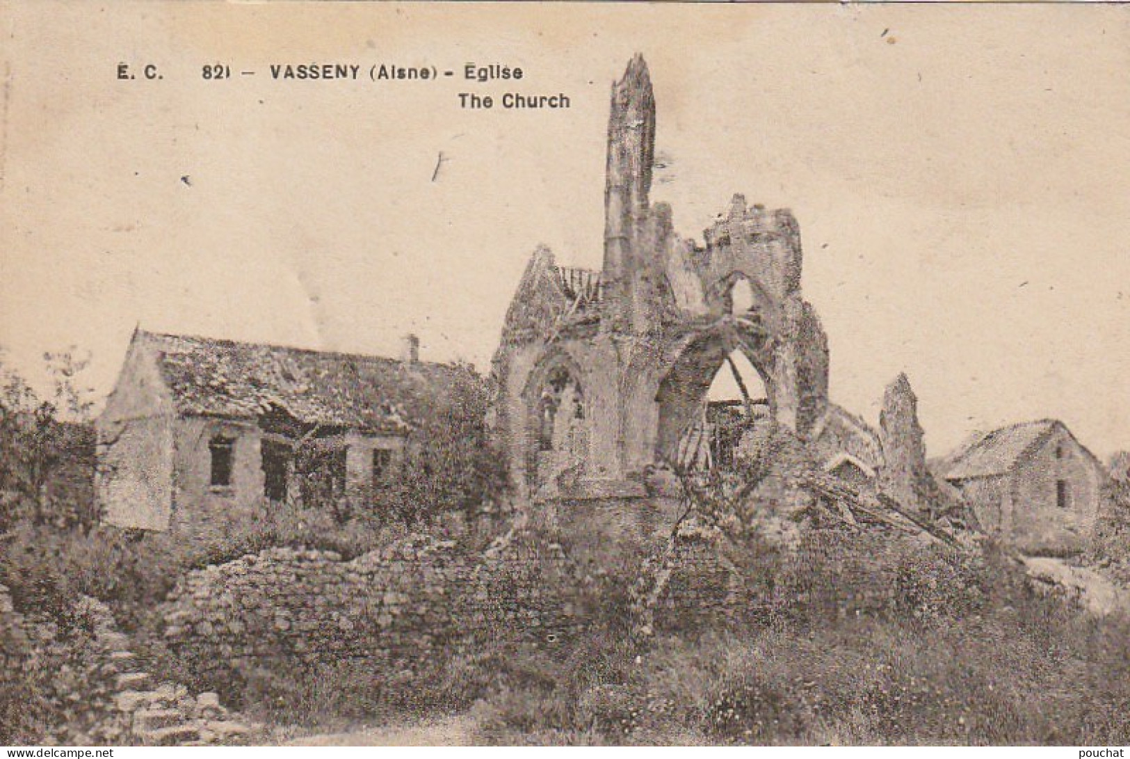 ALnw 4-(02) VASSENY - EGLISE ( RUINES ) - 2 SCANS - Sonstige & Ohne Zuordnung