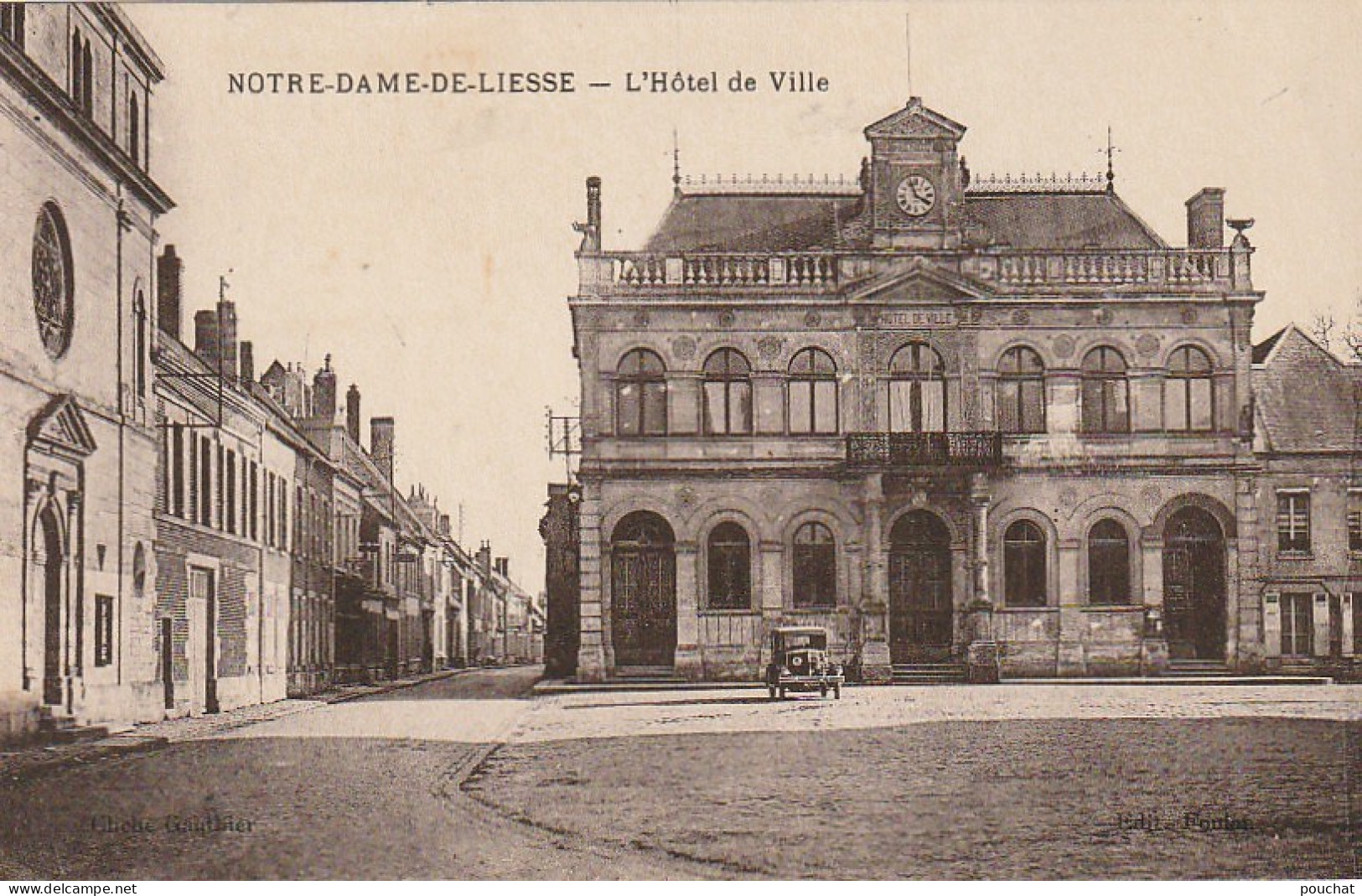 ALnw 4-(02) NOTRE DAME DE LIESSE - L' HOTEL DE VILLE - 2 SCANS - Autres & Non Classés