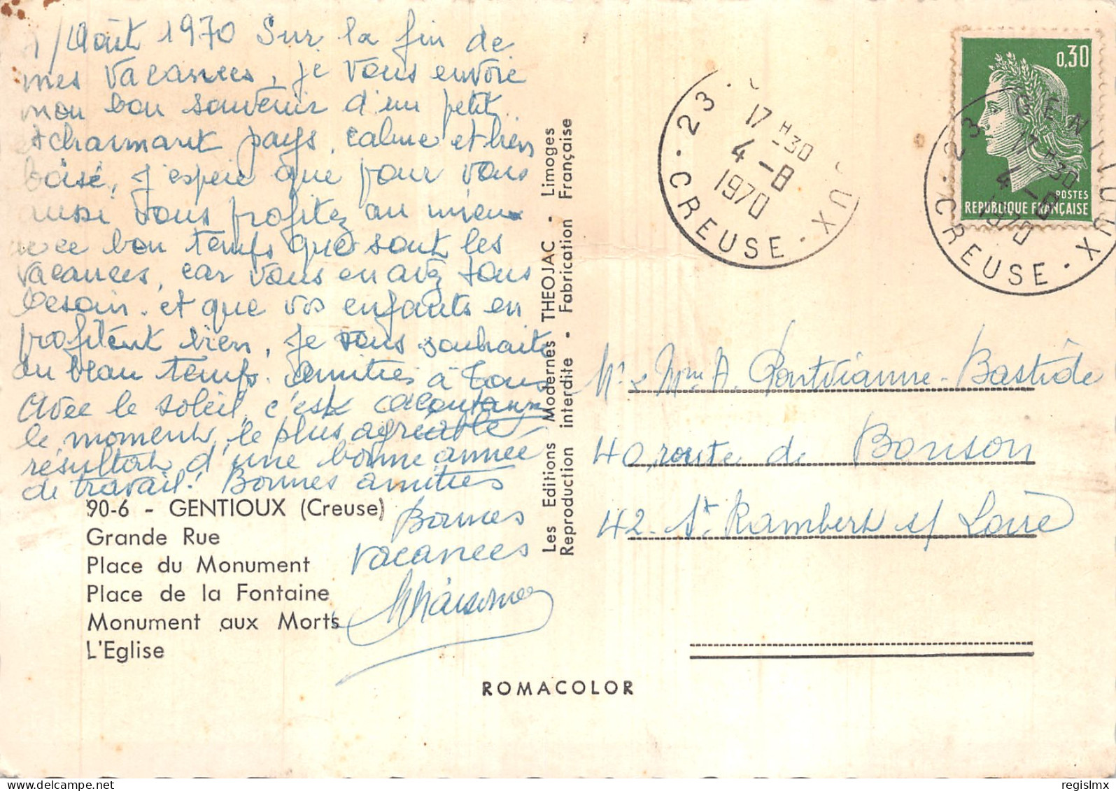23-GENTIOUX-N°540-D/0385 - Other & Unclassified