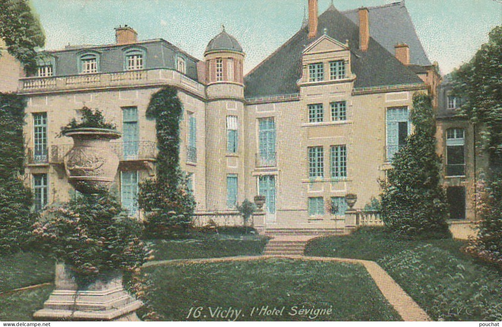 ALnw 5-(03) VICHY - L' HOTEL SEVIGNE - CARTE COLORISEE - 2 SCANS - Vichy