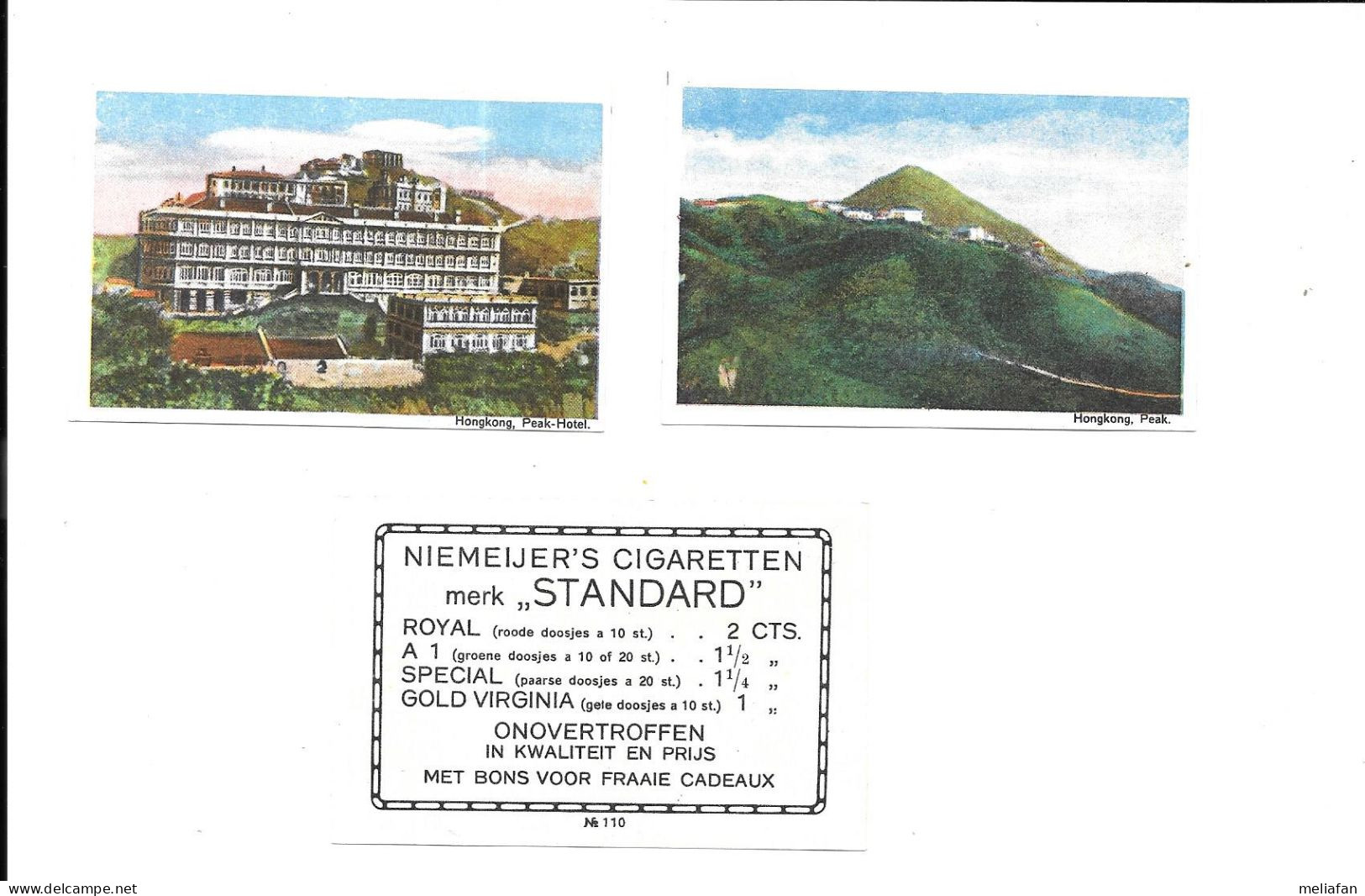 DE88 - IMAGES CIGARETTES NIEMEIJERS - HONG KONG - PEAK HOTEL - Andere & Zonder Classificatie