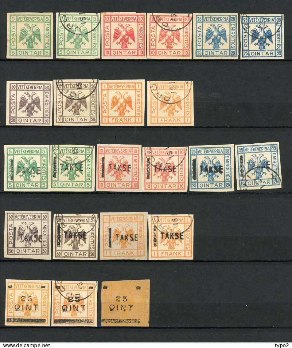 ALBANIE - 1921 REPUBLIQUE MIRDITE : COLLECTION DE 23 Timbres **, *, (o) TBE, BE 2 Scans - Albanië