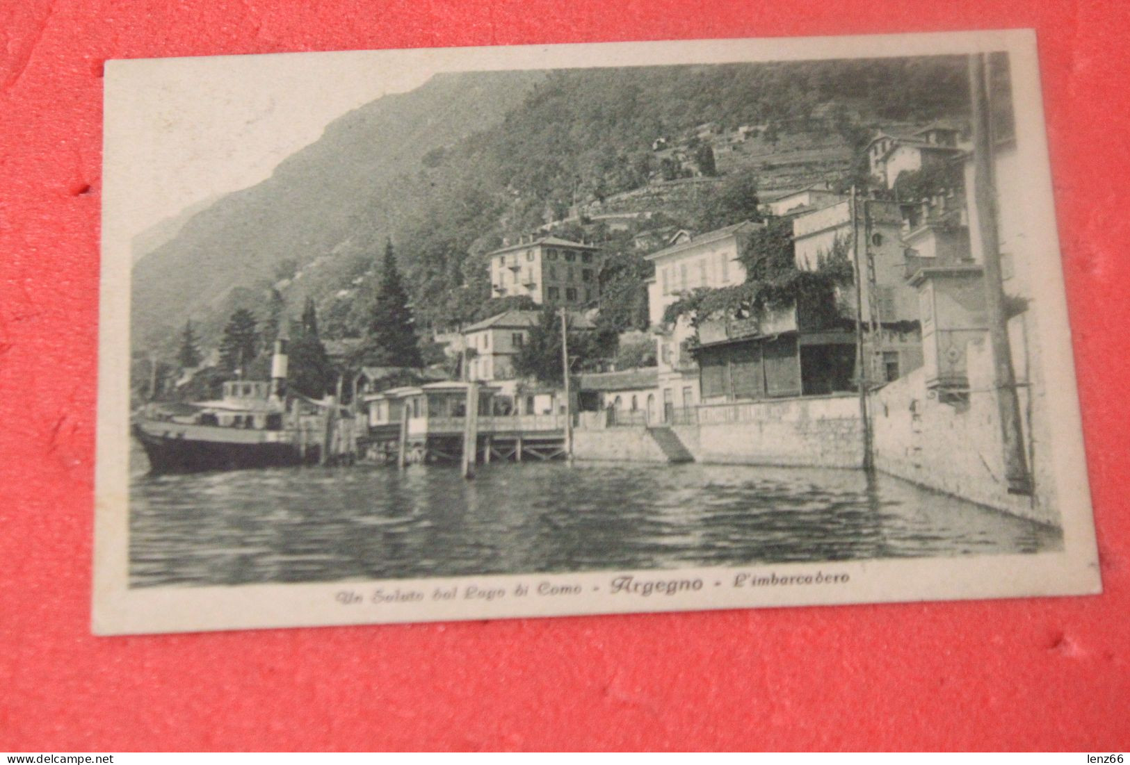 Lago Di Como Argegno Il Piroscafo Imbarcadero 1924 - Como