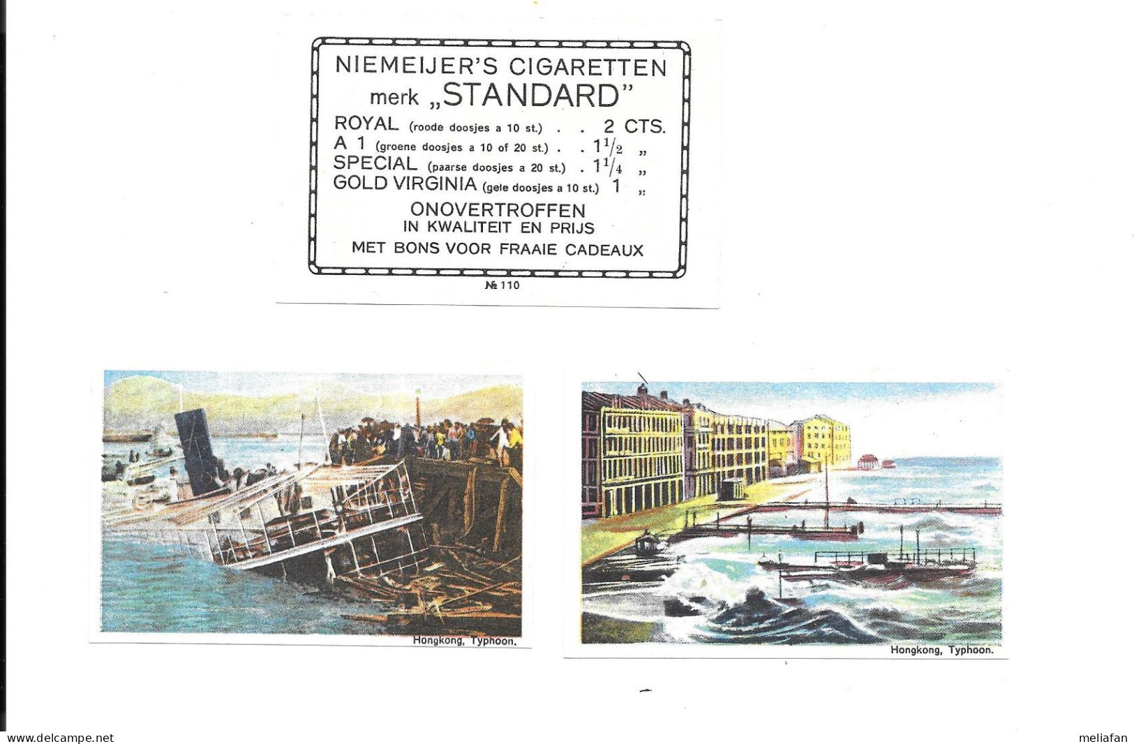 DE89 - IMAGES CIGARETTES NIEMEIJERS - HONG KONG - TYPHOON - TYPHON - Andere & Zonder Classificatie