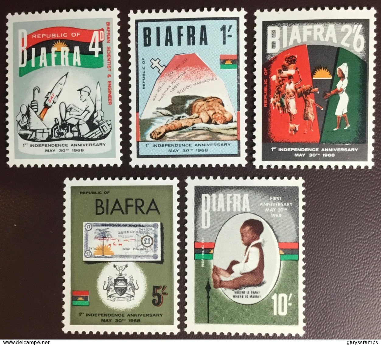 Nigeria Biafra 1968 1st Anniversary Of Independence MNH - Nigeria (1961-...)