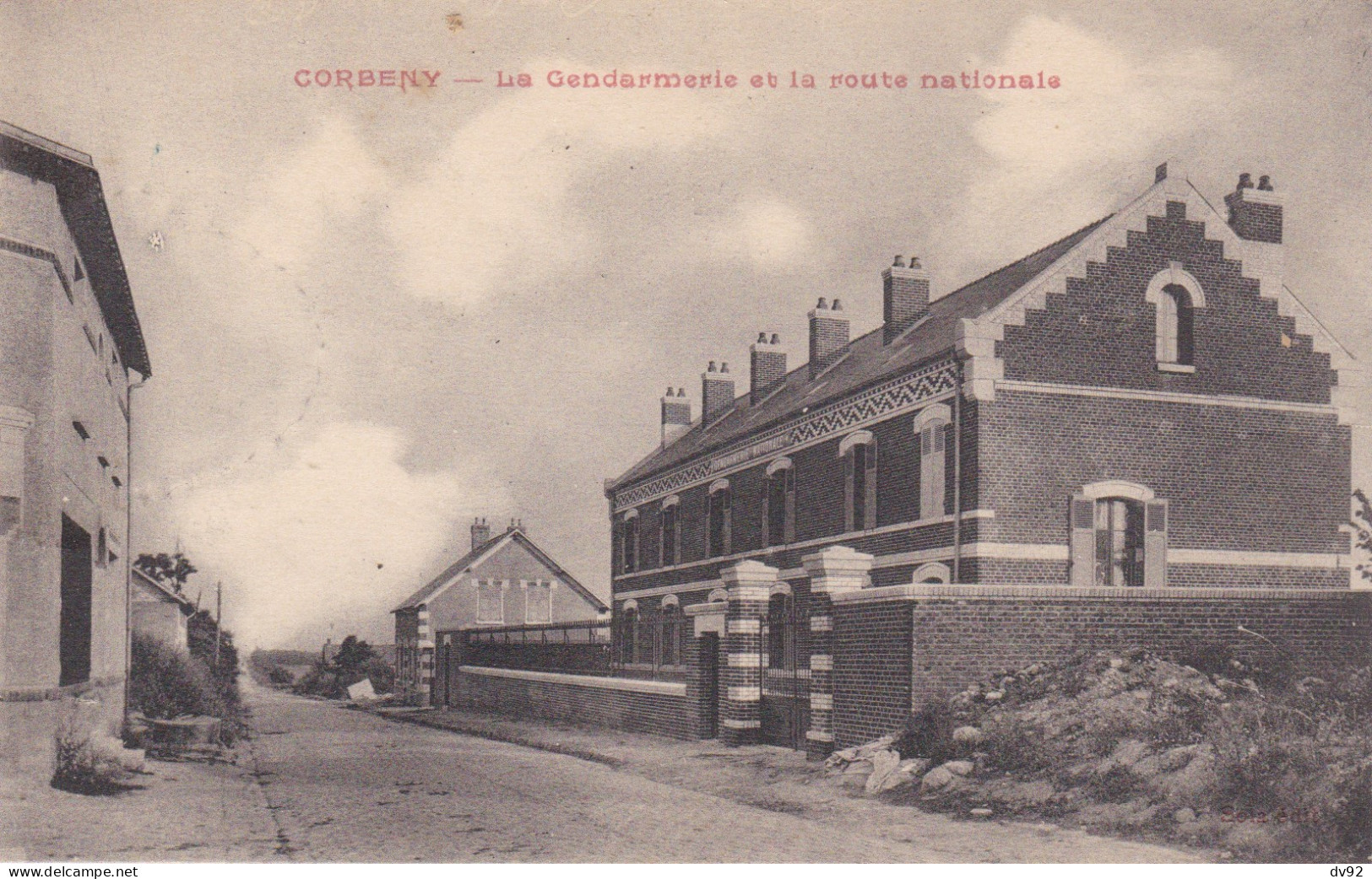 AISNE CORBENY LA GENDARMERIE ET LA ROUTE NATIONALE - Other & Unclassified