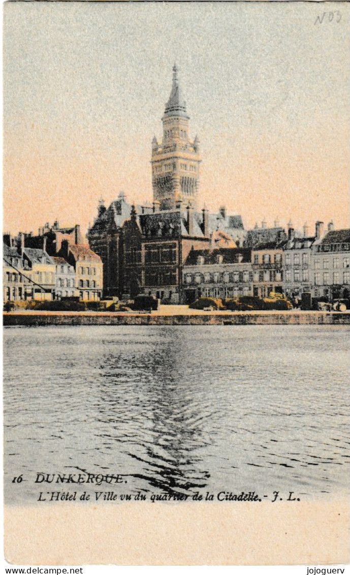 Dunkerque L'hôtel De Ville, ( Quai Des Hollandais , Carte Colorisée éditeur JL, Avant 1903 - Dunkerque