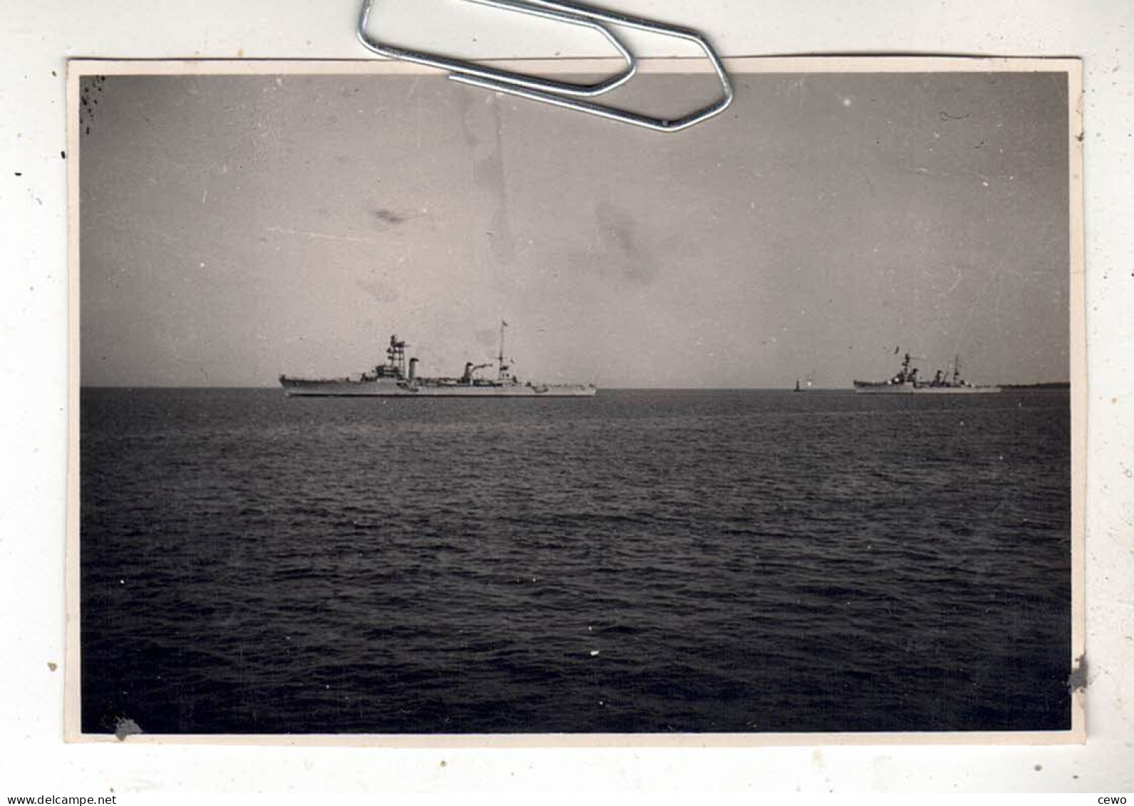 PHOTO NAVIRE DE GUERRE CROISEUR LOURD COLBERT ET FOCH - Barcos