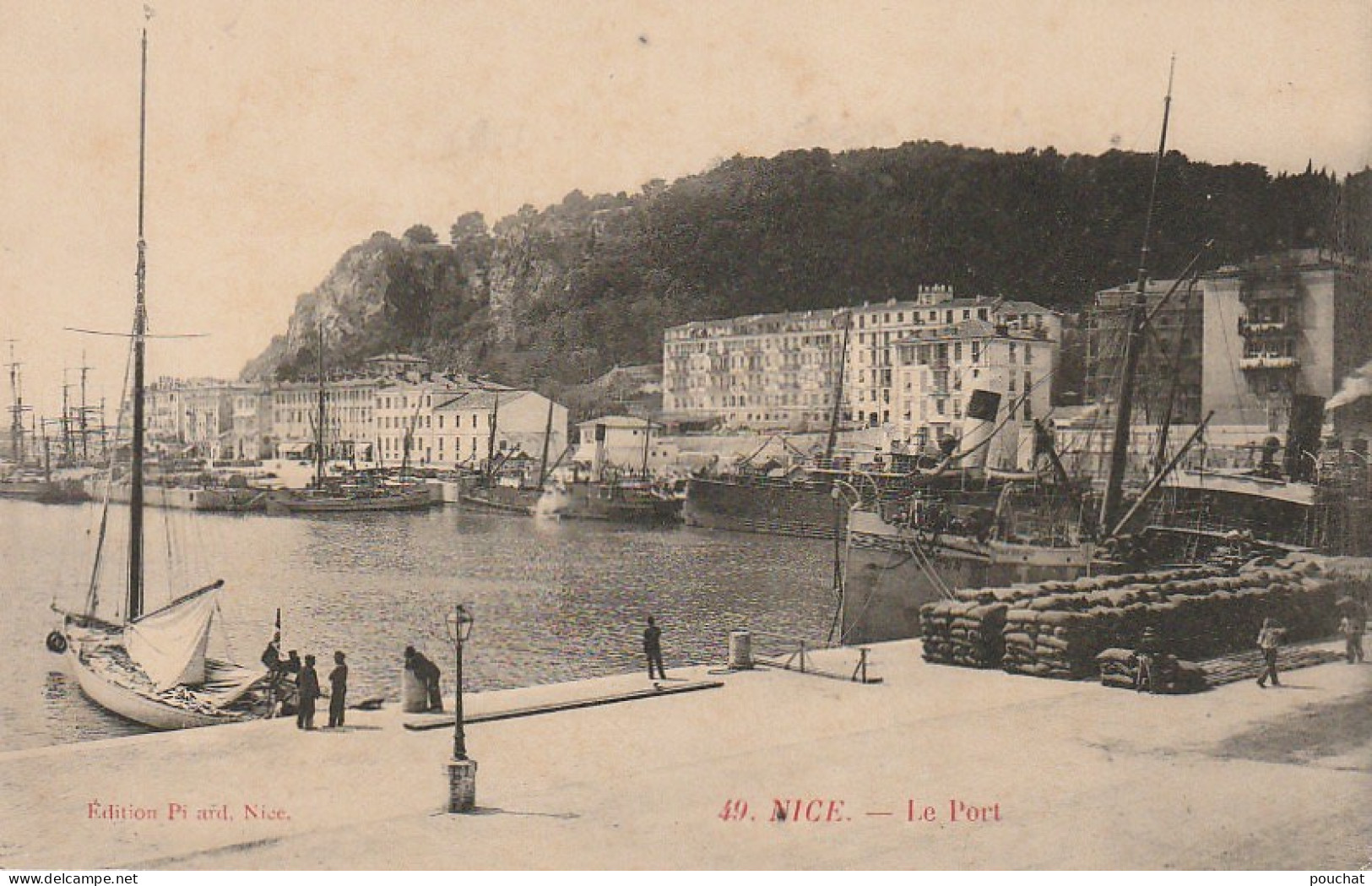 ALnw 8-(06) NICE - LE PORT - ANIMATION - EDIT. PICARD , NICE - 2 SCANS - Schiffahrt - Hafen