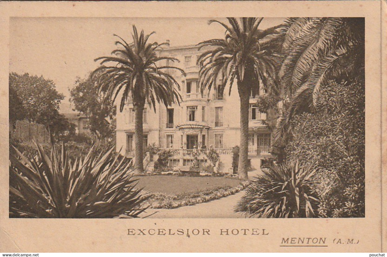 ALnw 9-(06) MENTON - EXCELSIOR HOTEL - CARTE DOUBLE MULTIVUES - 3 SCANS - Pubblicitari