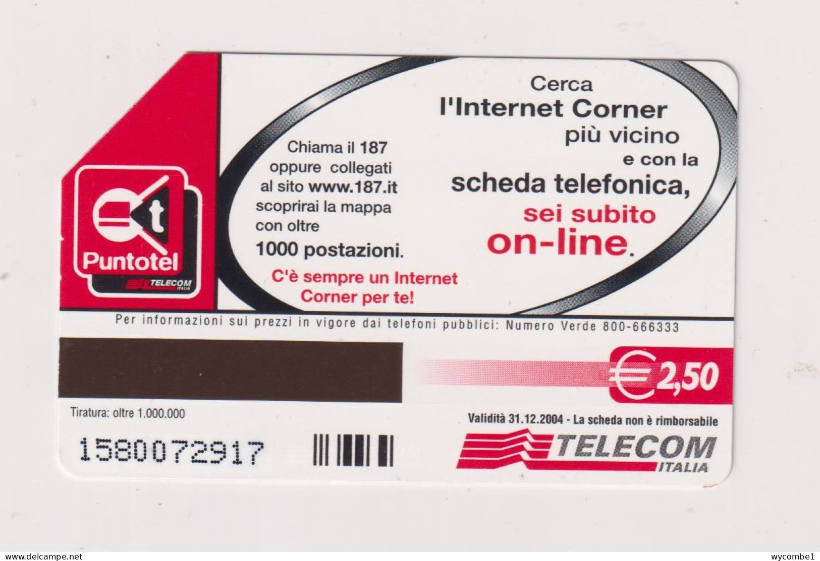 ITALY -   Internet Corner Urmet  Phonecard - Openbaar Gewoon