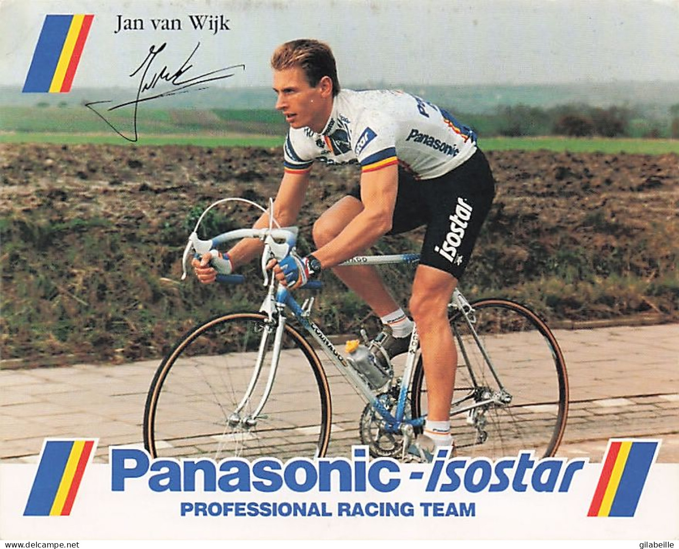 Vélo Coureur Cycliste Néerlandais Jan Van Wijk - Team Panasonic -  Cycling - Cyclisme - Ciclismo - Wielrennen - Signée - Wielrennen