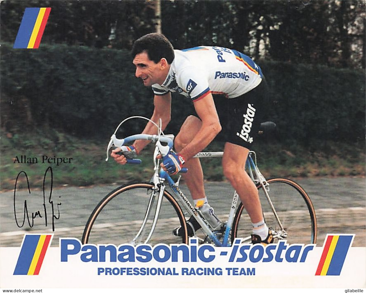Vélo Coureur Cycliste Australien Allan Peiper- Team Panasonic -  Cycling - Cyclisme - Ciclismo - Wielrennen - Signée - Wielrennen