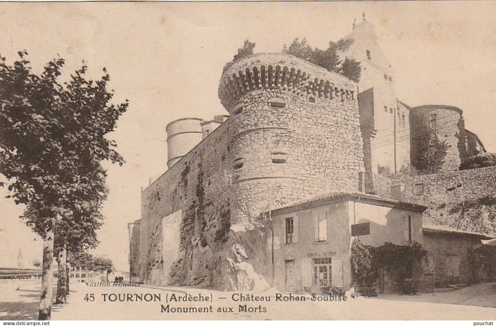 ALnw 10-(07) TOURNON - CHATEAU ROHAN SOUBISE - MONUMENT AUX MORTS - 2 SCANS - Tournon