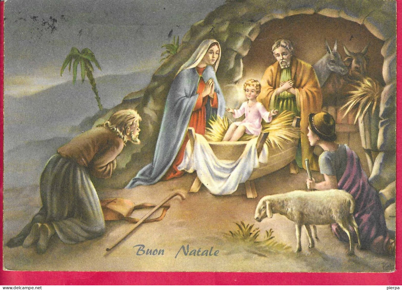 BUON NATALE - LA NATIVITA'  - EDIZ. SAEMEC 194 - VIAGGIATA 194 - Altri & Non Classificati