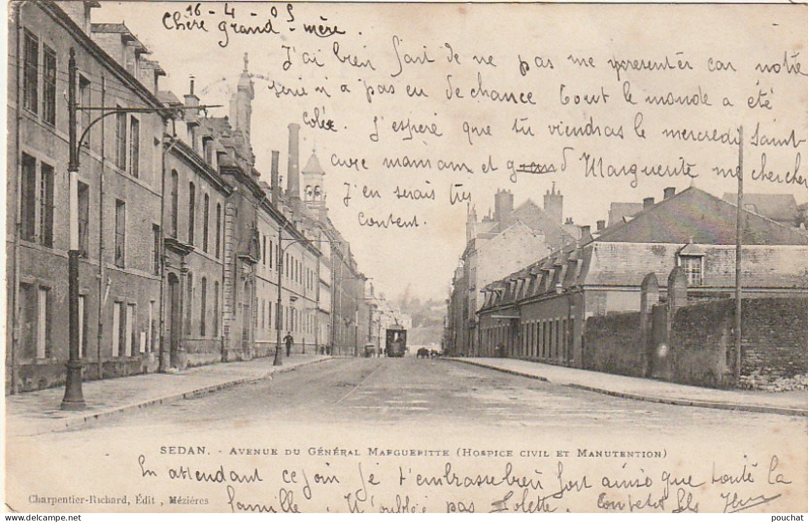 ALnw 11-(08) SEDAN - AVENUE DU GENERAL MARGUERITTE ( HOSPICE CIVIL ET MANUTENTION )- 2 SCANS - Sedan