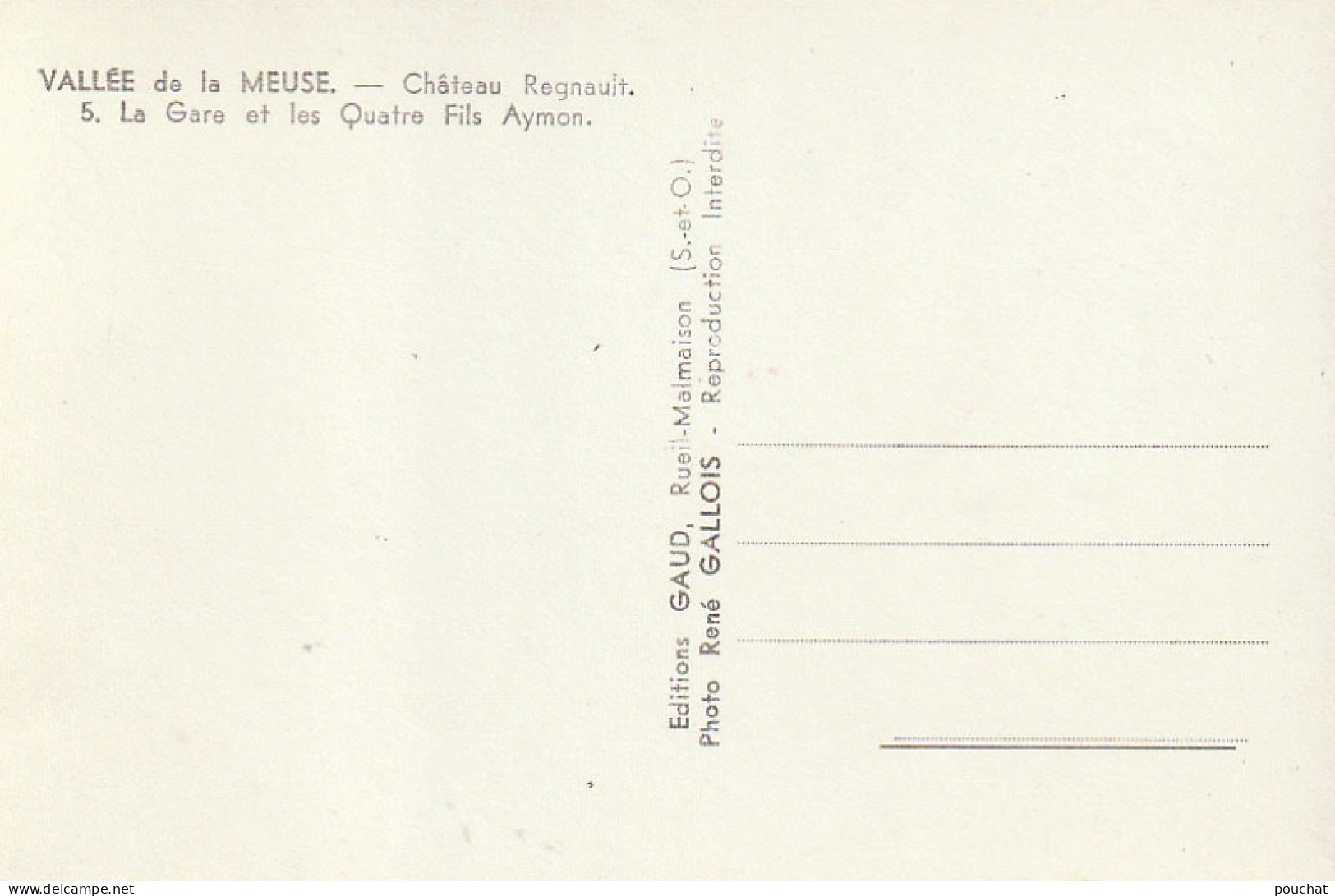 ALnw 11-(08) CHATEAU REGNAULT - LA GARE ET LES QUATRE FILS AYMON - VOIES FERREES - 2 SCANS - Altri & Non Classificati